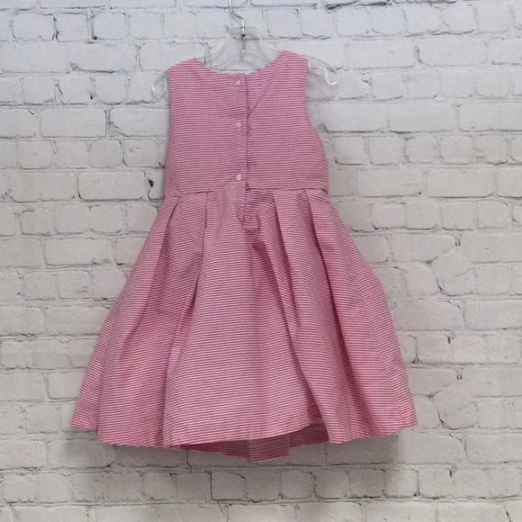 Like New Janie & Jack Pink Stripe Pleated Formal Dress size 3T - Picture 6 of 7